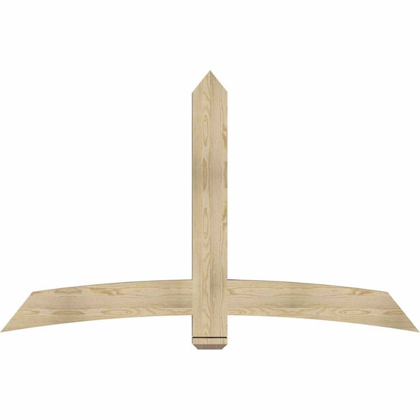 Ekena Millwork Bellingham Rough Sawn Timber Gable Bracket, Douglas Fir, 72"W x 45"H x 4"D x 6"F, 15/12 Pitch GBW072X45X0406BEL00RDF - main